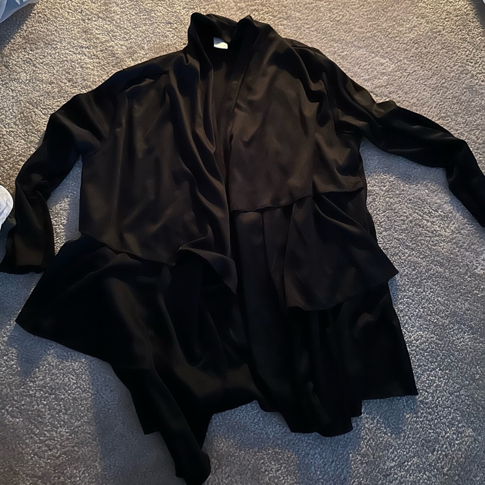 Black polyester cardigan